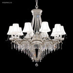 James Moder Lighting - 94350PW00-55 - Dynasty Cast Brass - 13 Light Large Entry Chandelier-37 Inches Tall and 34 Inches Wide
