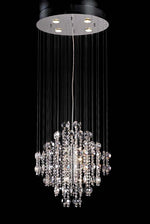 12 lights modern crystal chandelier in polished chrome finish