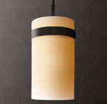 Ravelle Milk Glass Pendant 8"