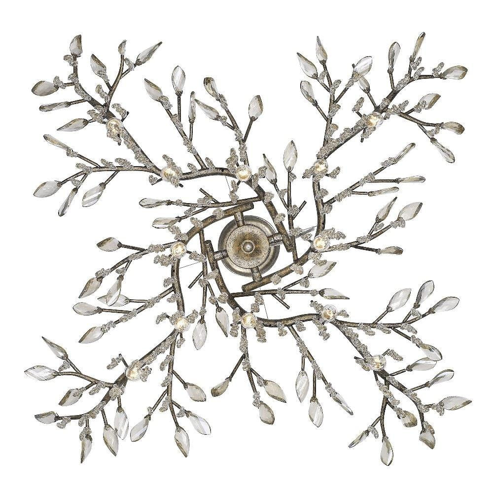 Golden Lighting - 9903-12 - Autumn Twilight - 12 Light Chandelier in Organic style - 15.5 Inches high by 40 Inches wide