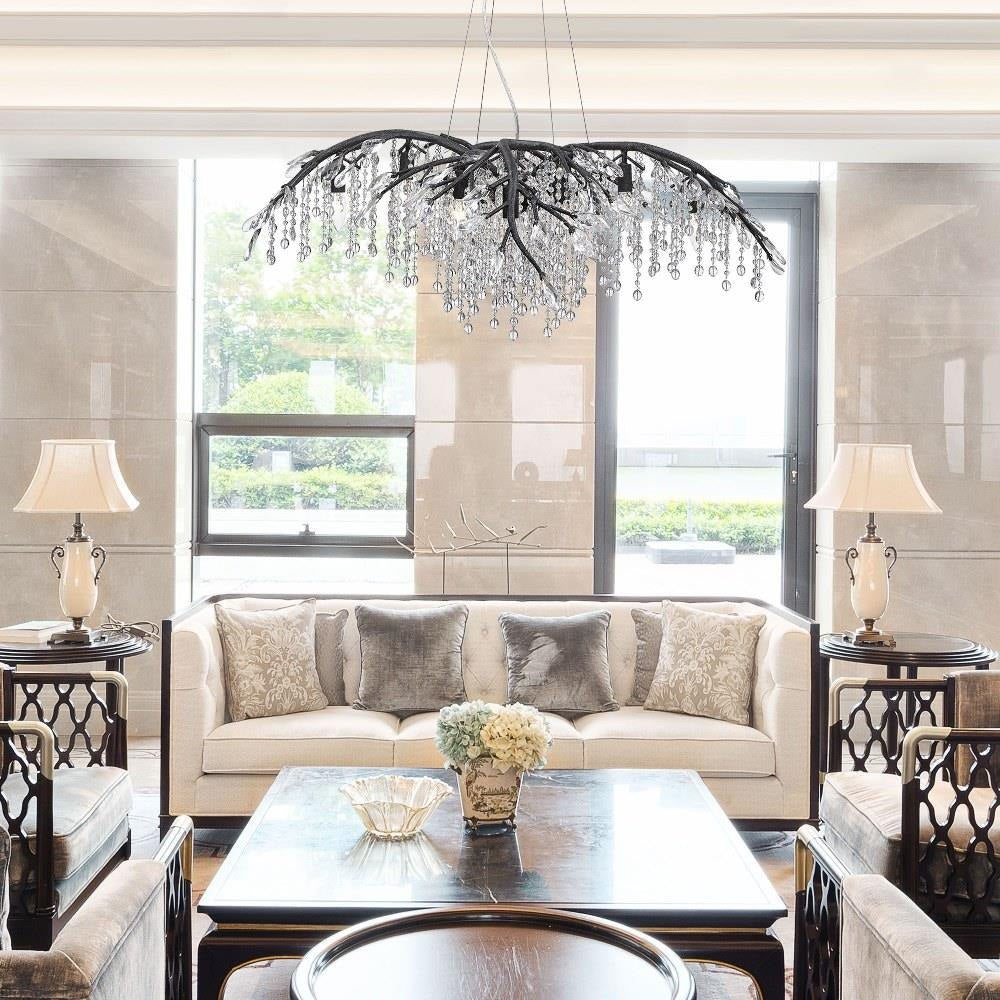 Golden Lighting - 9903-12 - Autumn Twilight - 12 Light Chandelier in Organic style - 15.5 Inches high by 40 Inches wide
