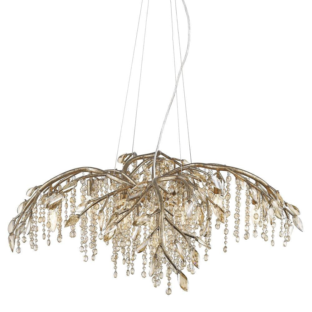 Golden Lighting - 9903-12 - Autumn Twilight - 12 Light Chandelier in Organic style - 15.5 Inches high by 40 Inches wide