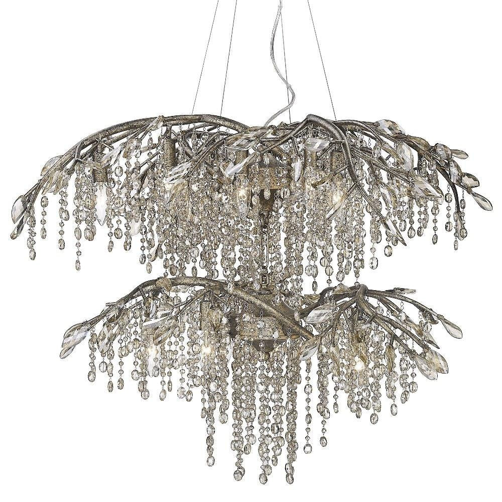 Golden Lighting - 9903-18 - Autumn Twilight - 18 Light 2-Tier Chandelier in Organic style - 27.5 Inches high by 40 Inches wide
