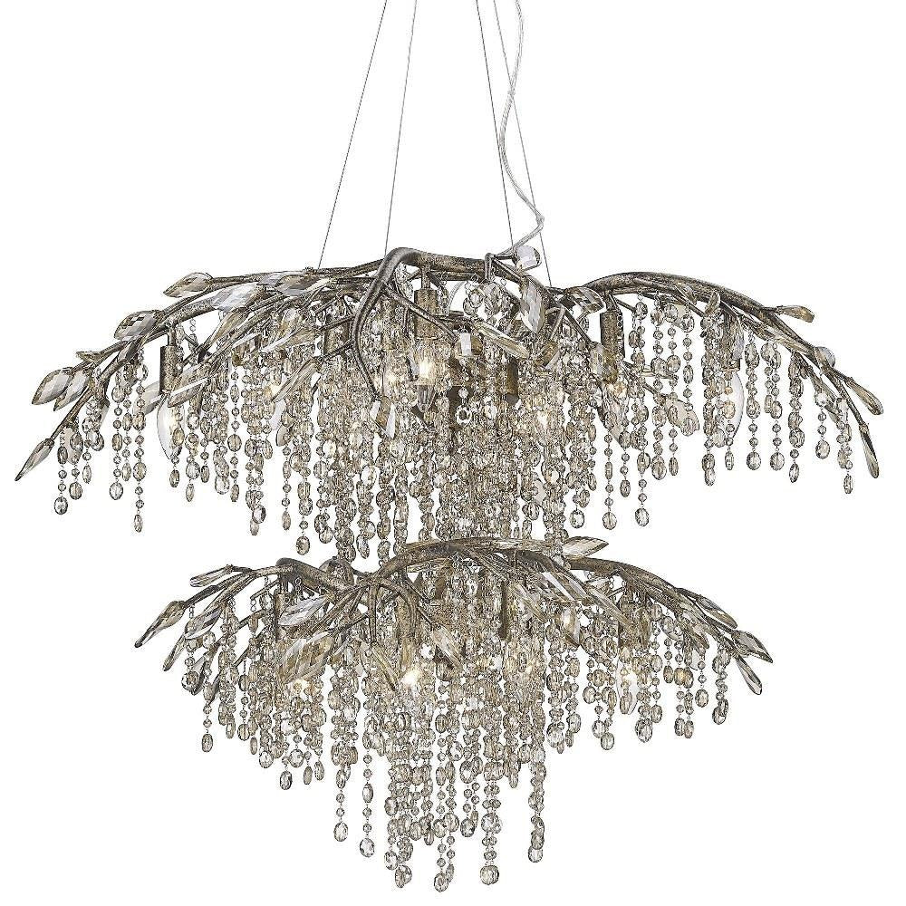 Golden Lighting - 9903-18 - Autumn Twilight - 18 Light 2-Tier Chandelier in Organic style - 27.5 Inches high by 40 Inches wide
