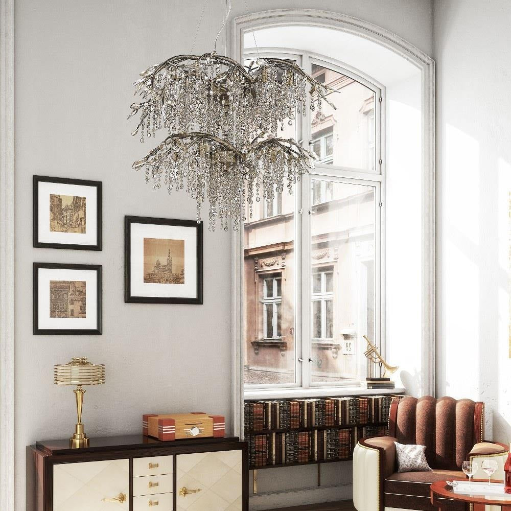 Golden Lighting - 9903-18 - Autumn Twilight - 18 Light 2-Tier Chandelier in Organic style - 27.5 Inches high by 40 Inches wide
