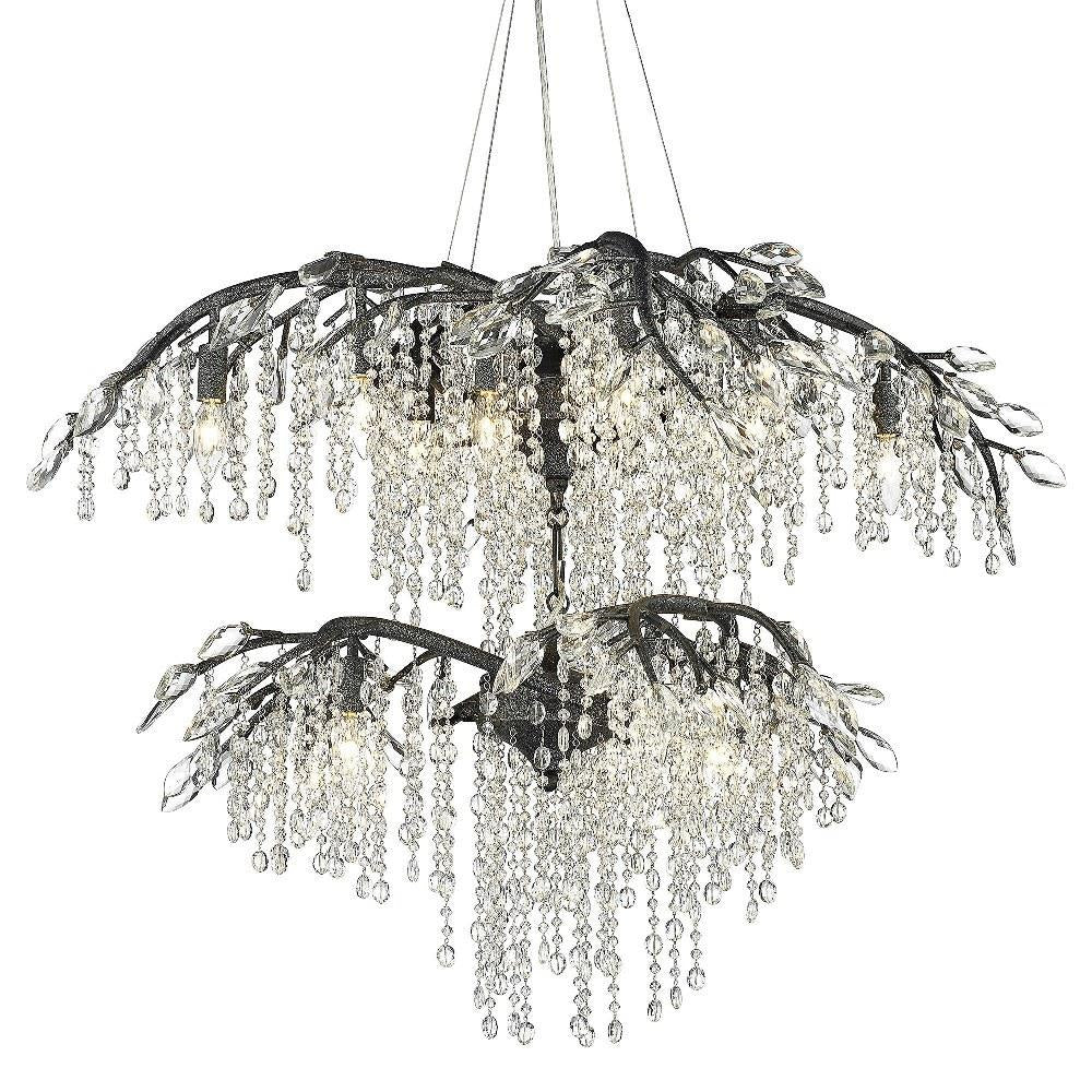 Golden Lighting - 9903-18 - Autumn Twilight - 18 Light 2-Tier Chandelier in Organic style - 27.5 Inches high by 40 Inches wide