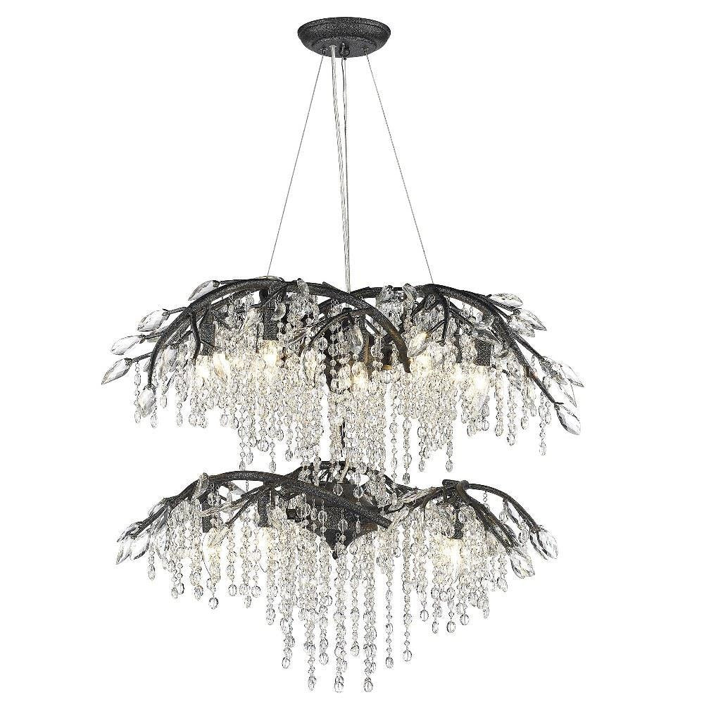 Golden Lighting - 9903-18 - Autumn Twilight - 18 Light 2-Tier Chandelier in Organic style - 27.5 Inches high by 40 Inches wide