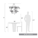 Golden Lighting - 9903-18 - Autumn Twilight - 18 Light 2-Tier Chandelier in Organic style - 27.5 Inches high by 40 Inches wide
