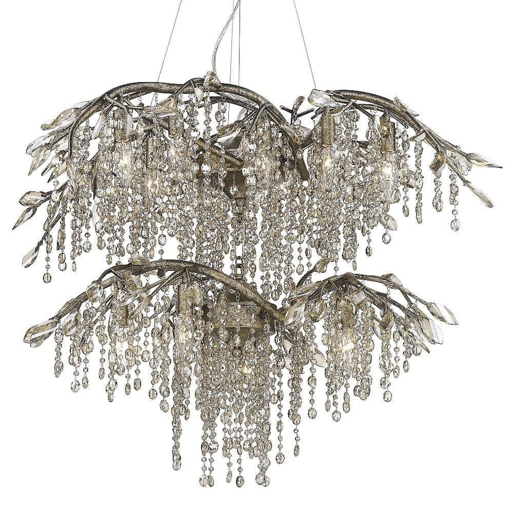 Golden Lighting - 9903-18 - Autumn Twilight - 18 Light 2-Tier Chandelier in Organic style - 27.5 Inches high by 40 Inches wide