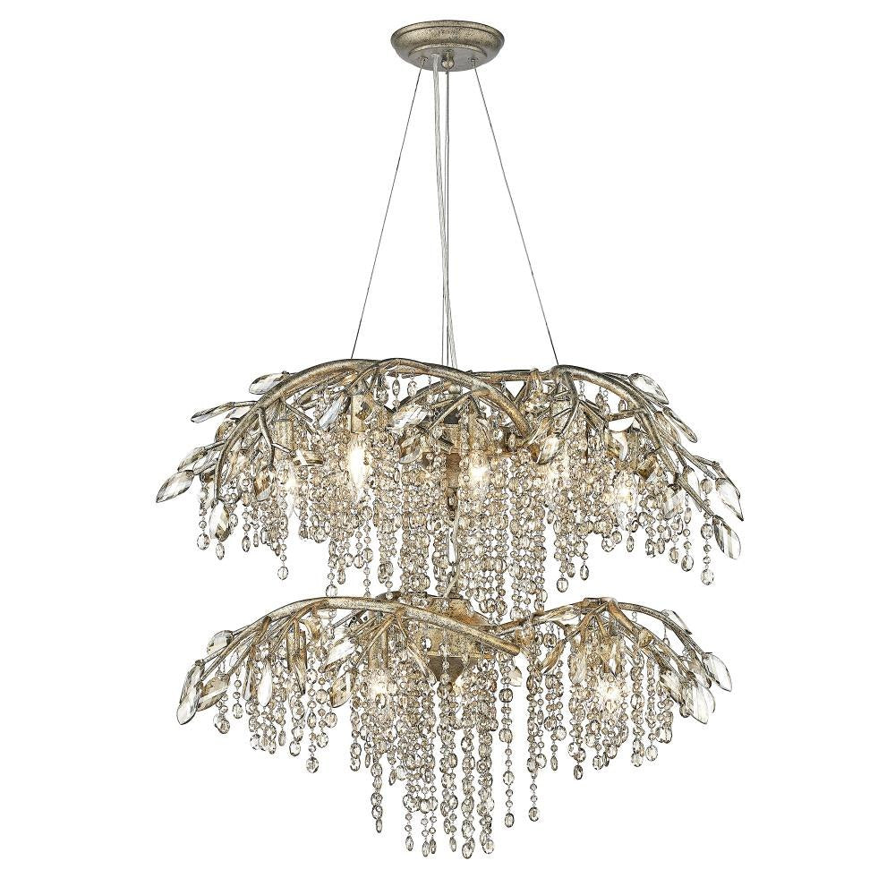 Golden Lighting - 9903-18 - Autumn Twilight - 18 Light 2-Tier Chandelier in Organic style - 27.5 Inches high by 40 Inches wide