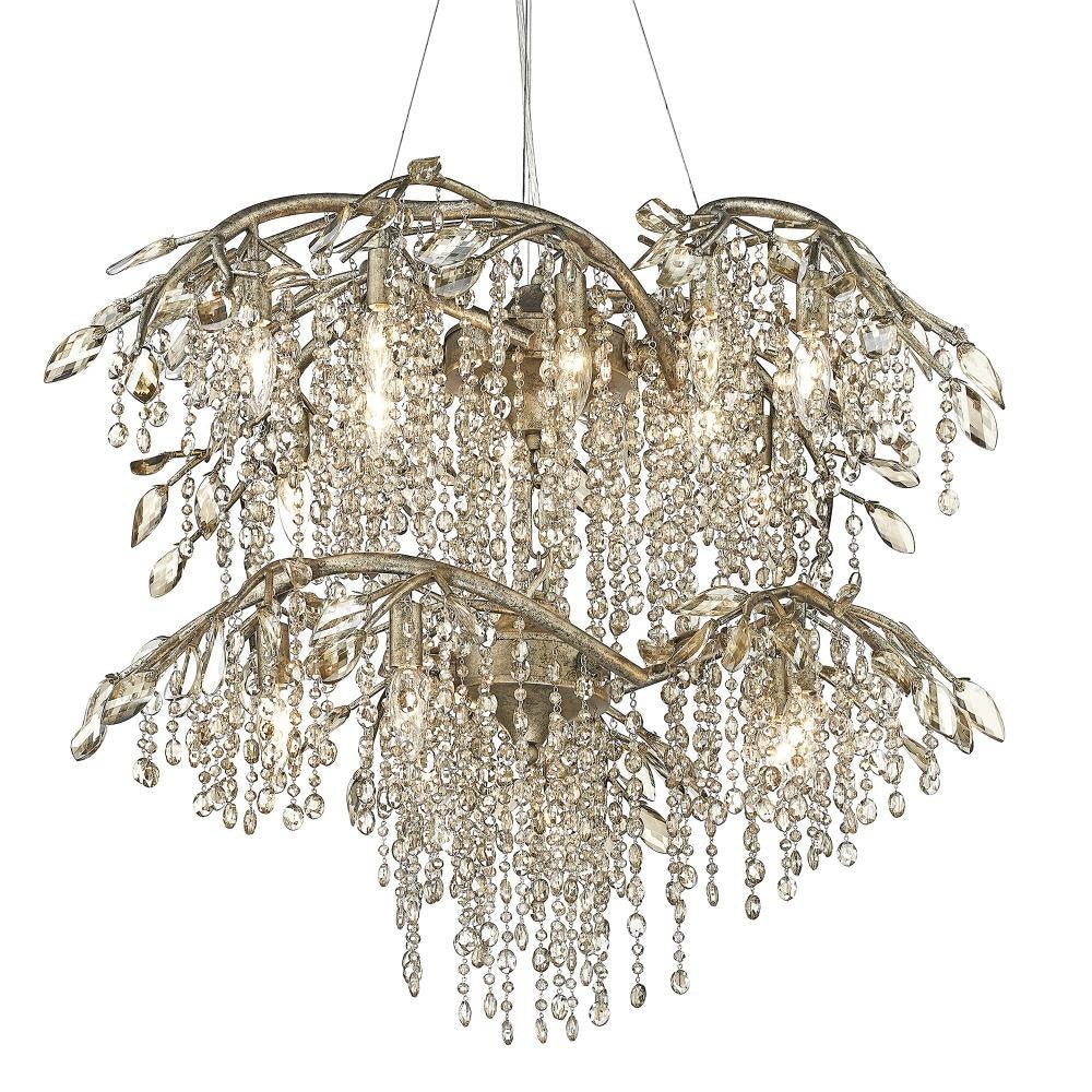 Golden Lighting - 9903-18 - Autumn Twilight - 18 Light 2-Tier Chandelier in Organic style - 27.5 Inches high by 40 Inches wide