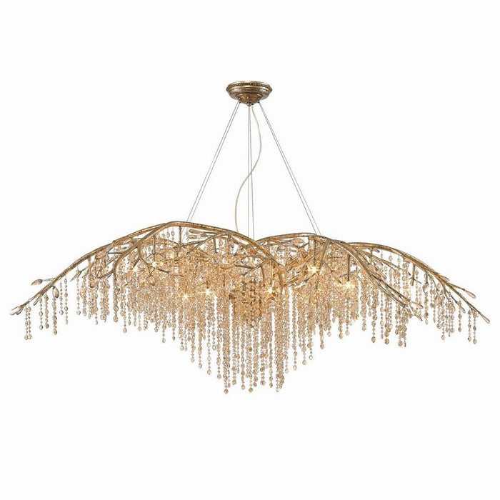 Golden Lighting - 9903-24 BI - Autumn Twilight - 24 Light Chandelier in Organic style - 23 Inches high by 78 Inches wide
