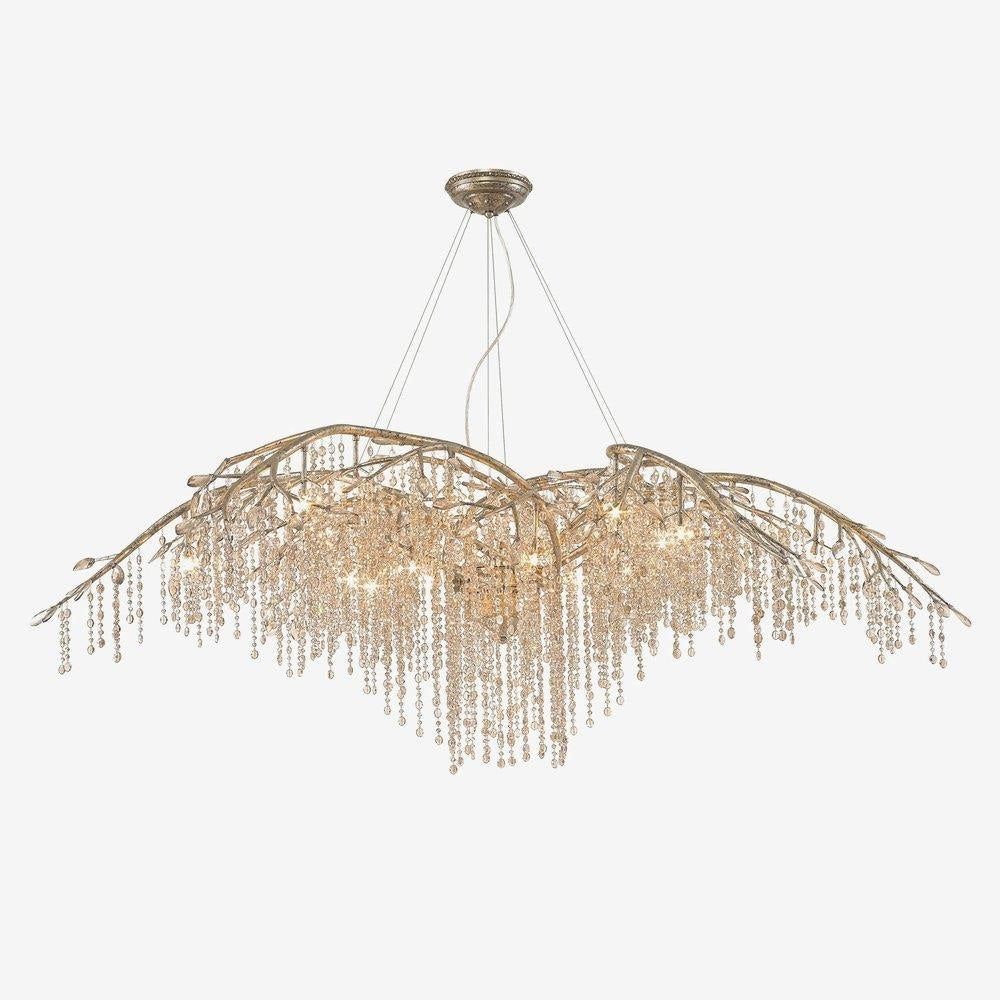 Golden Lighting - 9903-24 BI - Autumn Twilight - 24 Light Chandelier in Organic style - 23 Inches high by 78 Inches wide