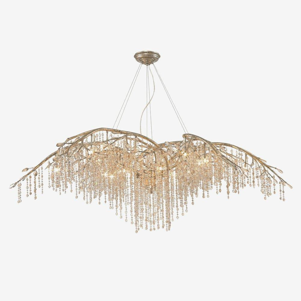 Golden Lighting - 9903-24 BI - Autumn Twilight - 24 Light Chandelier in Organic style - 23 Inches high by 78 Inches wide