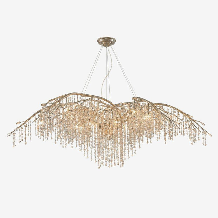 Golden Lighting - 9903-24 BI - Autumn Twilight - 24 Light Chandelier in Organic style - 23 Inches high by 78 Inches wide