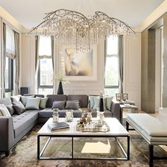 Golden Lighting - 9903-24 BI - Autumn Twilight - 24 Light Chandelier in Organic style - 23 Inches high by 78 Inches wide