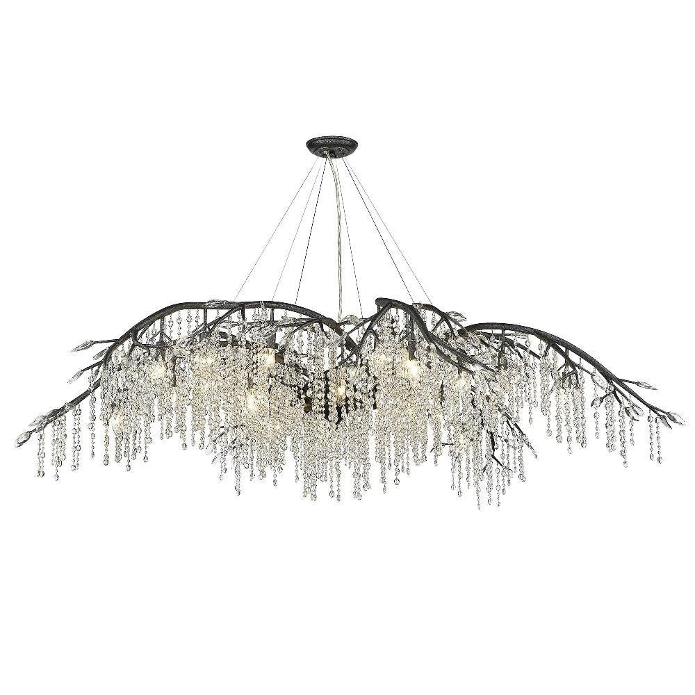 Golden Lighting - 9903-24 BI - Autumn Twilight - 24 Light Chandelier in Organic style - 23 Inches high by 78 Inches wide