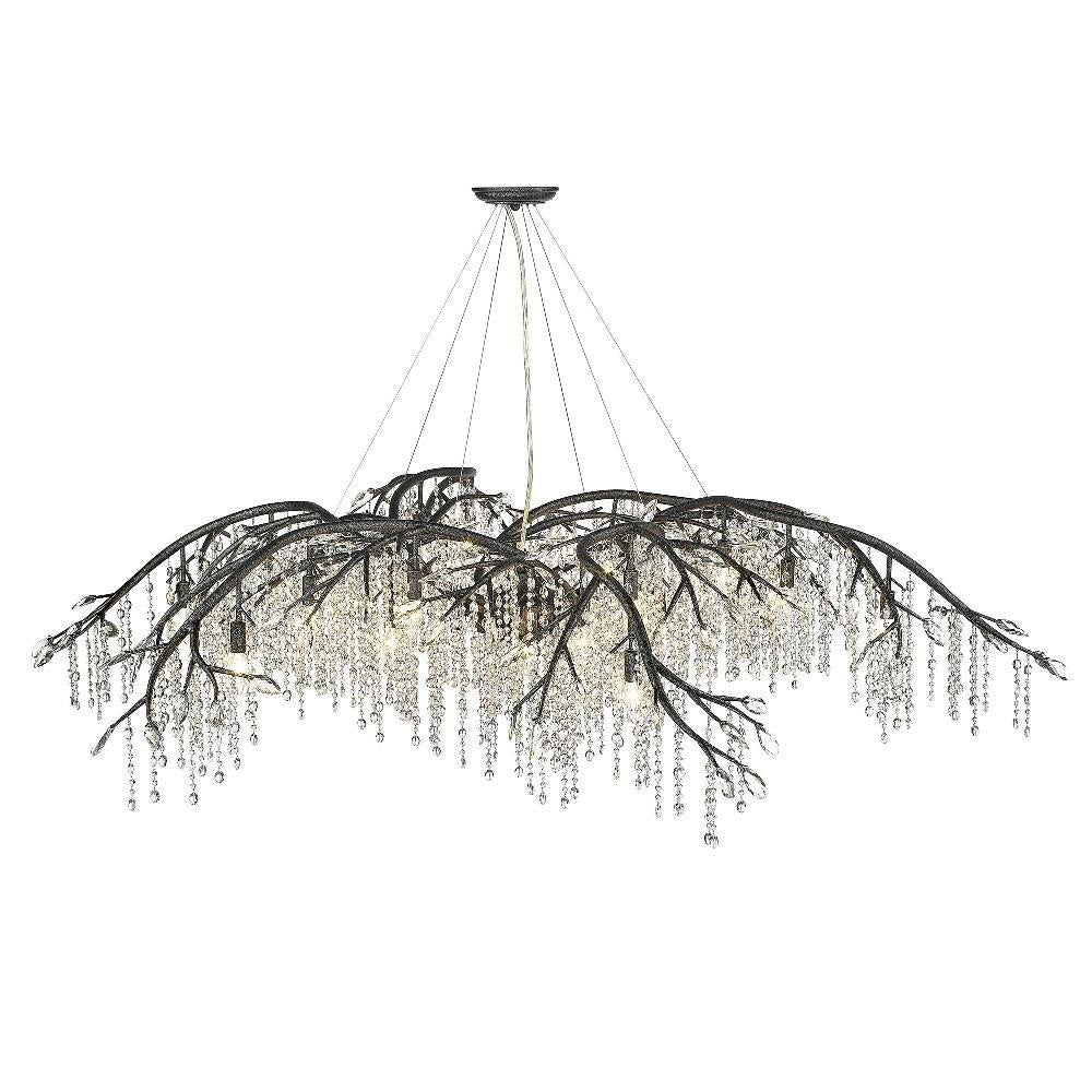 Golden Lighting - 9903-24 BI - Autumn Twilight - 24 Light Chandelier in Organic style - 23 Inches high by 78 Inches wide