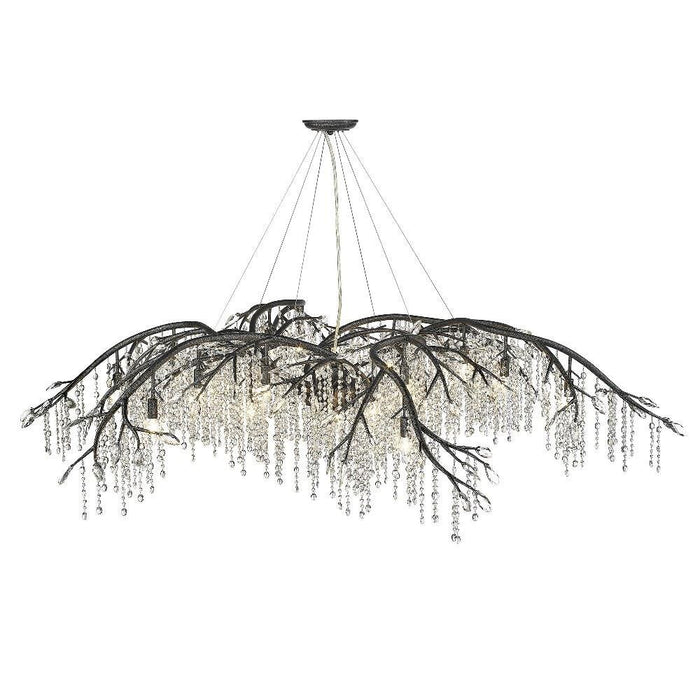 Golden Lighting - 9903-24 BI - Autumn Twilight - 24 Light Chandelier in Organic style - 23 Inches high by 78 Inches wide