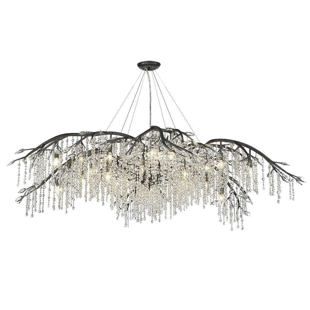 Golden Lighting - 9903-24 BI - Autumn Twilight - 24 Light Chandelier in Organic style - 23 Inches high by 78 Inches wide