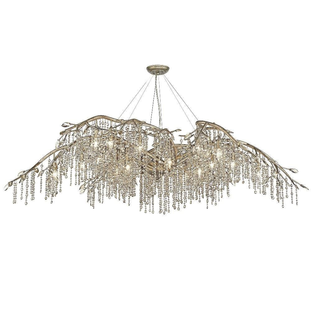 Golden Lighting - 9903-24 BI - Autumn Twilight - 24 Light Chandelier in Organic style - 23 Inches high by 78 Inches wide