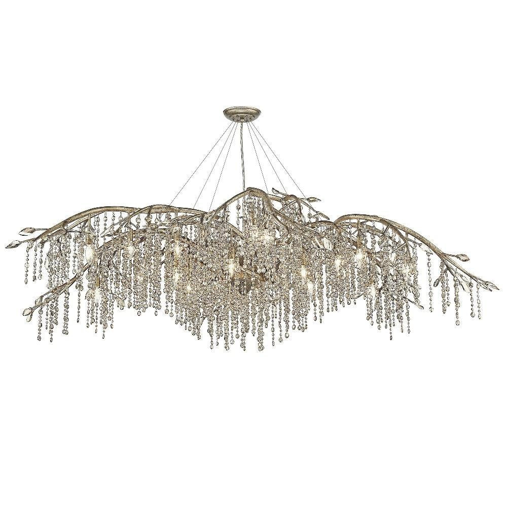 Golden Lighting - 9903-24 BI - Autumn Twilight - 24 Light Chandelier in Organic style - 23 Inches high by 78 Inches wide