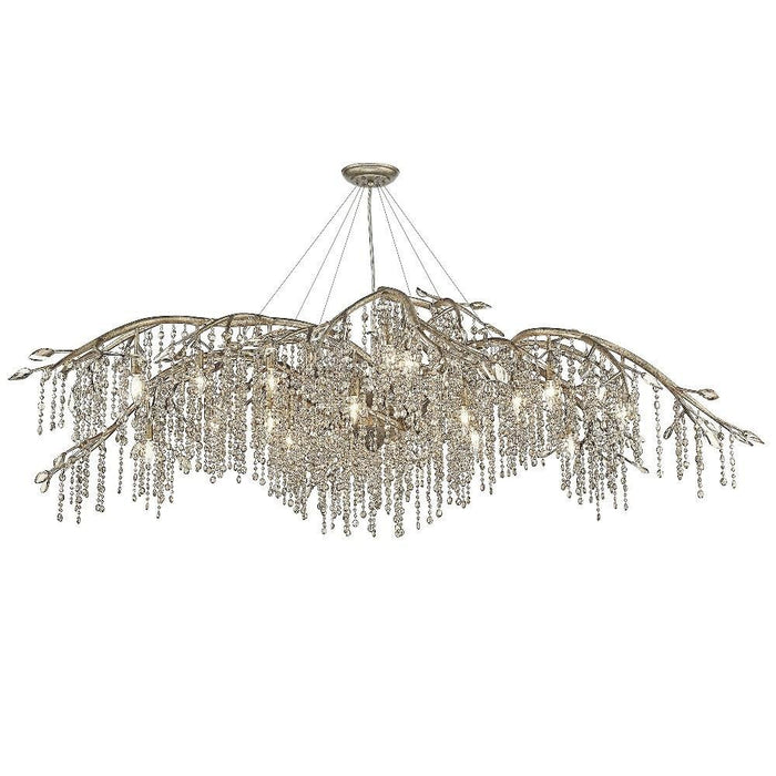 Golden Lighting - 9903-24 BI - Autumn Twilight - 24 Light Chandelier in Organic style - 23 Inches high by 78 Inches wide