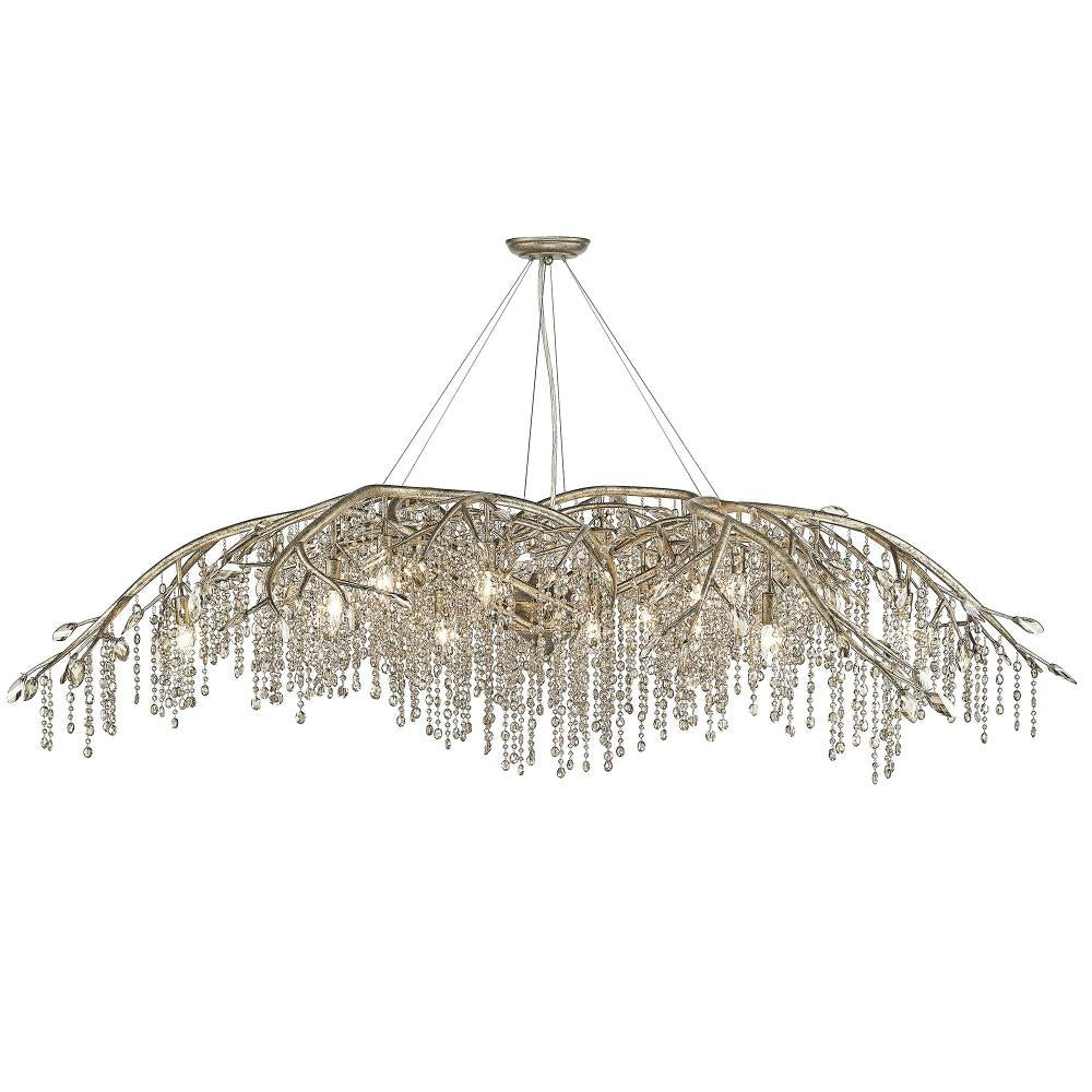Golden Lighting - 9903-24 BI - Autumn Twilight - 24 Light Chandelier in Organic style - 23 Inches high by 78 Inches wide