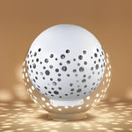 Waterproof Round Metal Hollow White Modern Outdoor Lanterns Lawn Lamp