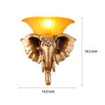 Cartoon Resin Elephant Shape Luxury European Style Wall Sconces Lighting