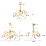 Personalized Flowers Glass Shades Copper Modern Minimalist Chandeliers