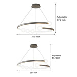 Minimalist Ring Ball 3 Step Dimming LED Nordic Chandelier Hanging Lamp