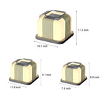 Square Creative LED Waterproof PE Shade Modern Solar Fence Post Lights