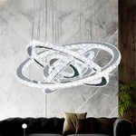 Luxury Crystal Ring LED Chandelier for Living & Dining Room