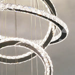 Luxury Crystal Ring LED Chandelier for Living & Dining Room