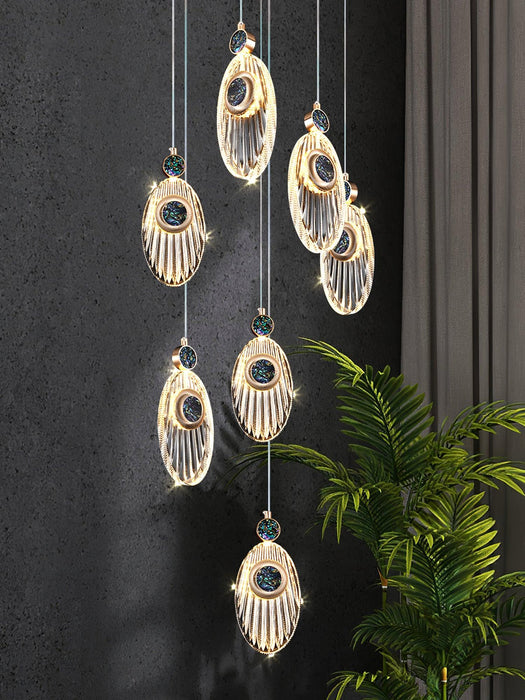 Acrylic Necklace Pendant Light 7.1"