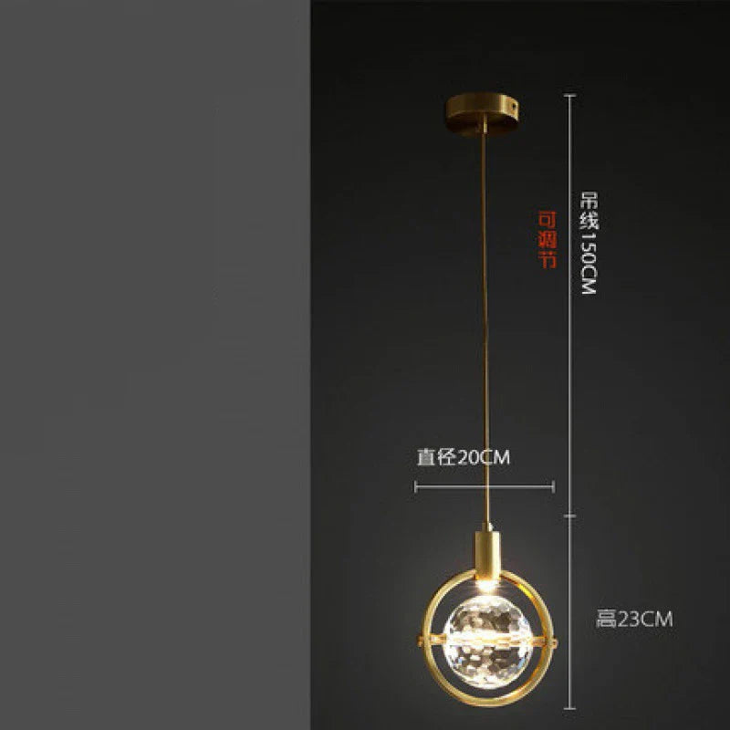 Crystal LED Ceiling Lamp Chandelier Iron Art Bar Home Decor.