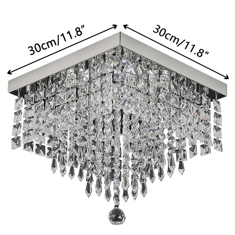 Crystal LED Chandelier Ceiling Lamp for Luxe Home Decor