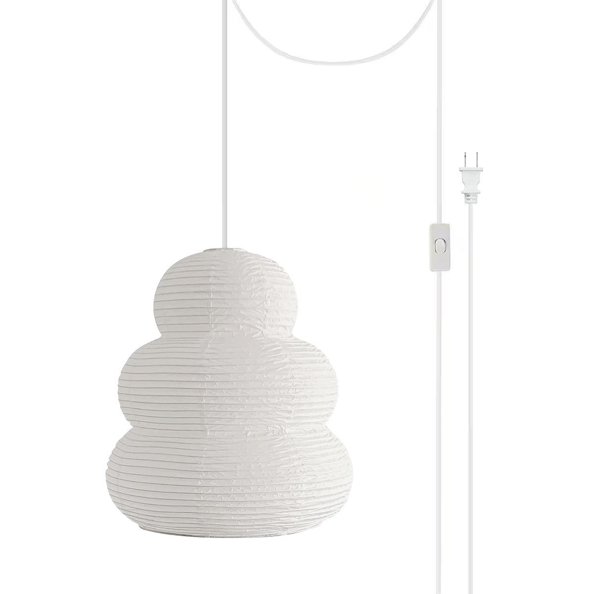 Akari Gourd Pendant Swag Light 15.7"