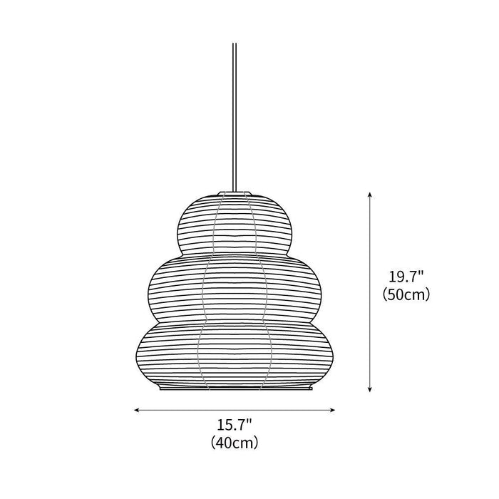 Akari Gourd Pendant Light 15.7"