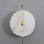 Alabaster LED Plug-In Wall Lamp