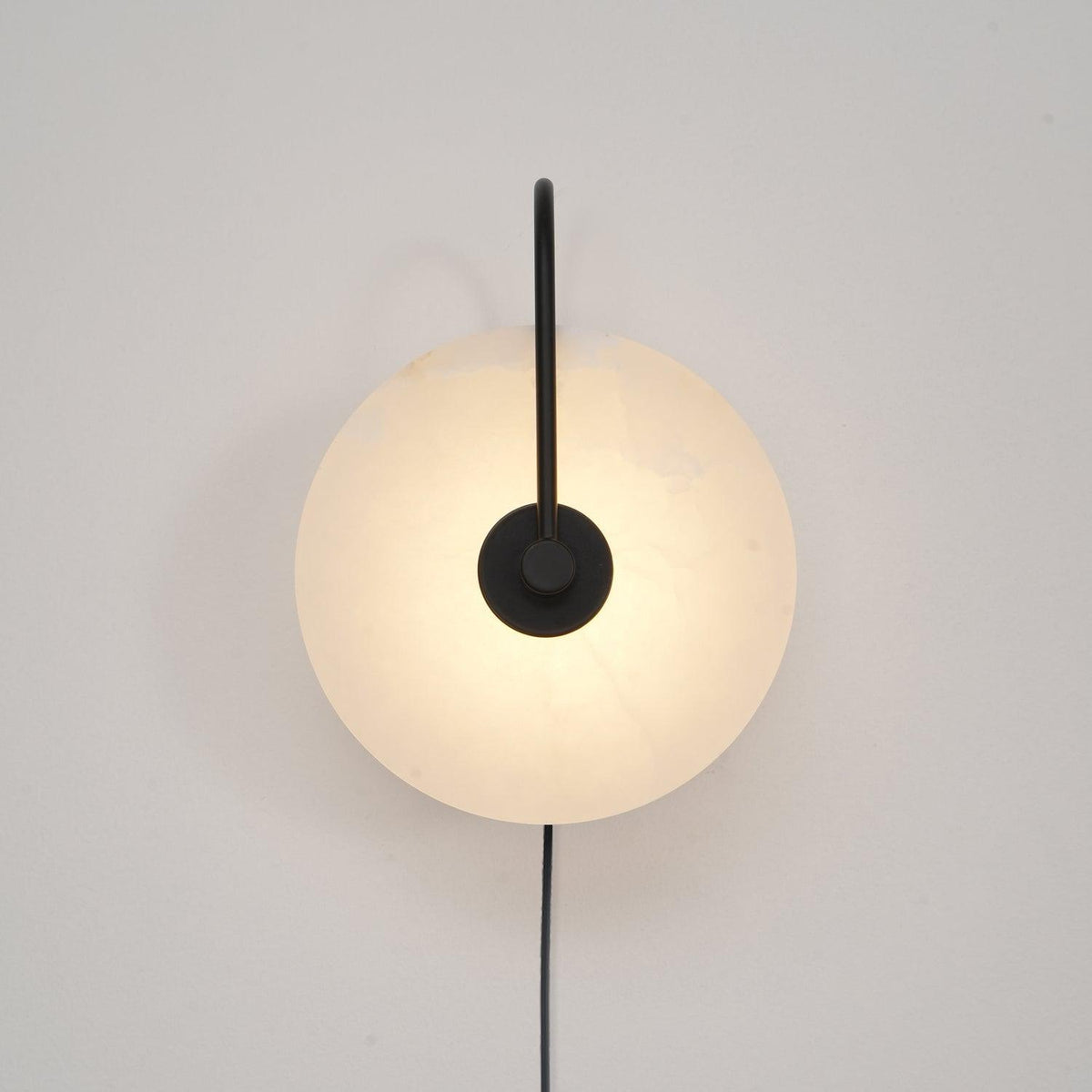 Alabaster LED Plug-In Wall Lamp
