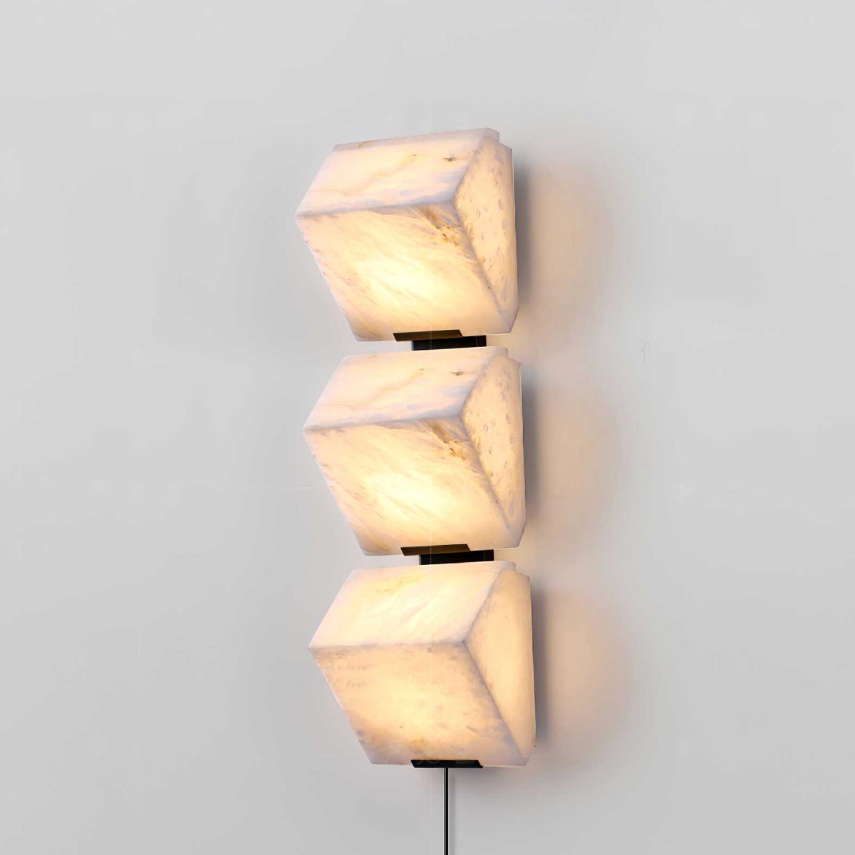 Alabaster Staircase Plug-in Wall Lamp