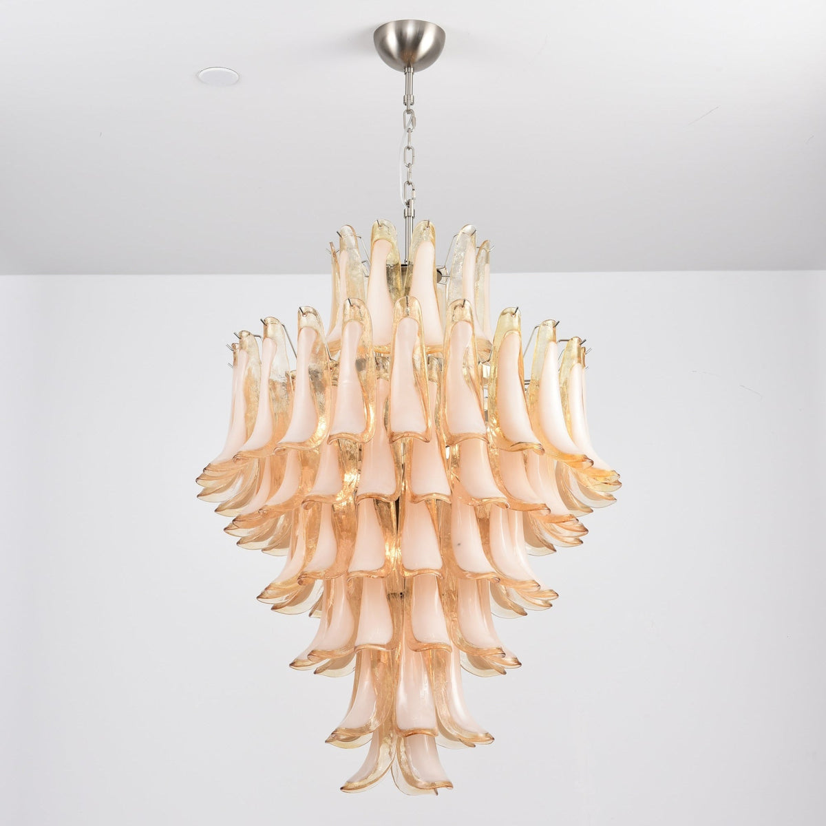 Amber Cloud Murano Glass Petals Chandelier