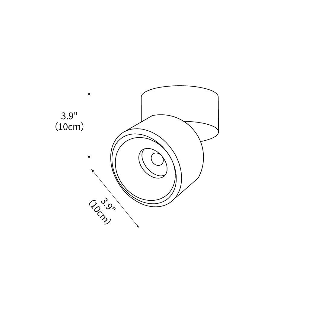 Anti-glare Nordic Surface Mounted Spotlight 3.9"
