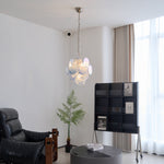 Aqua Blue Glass Murano Chandelier