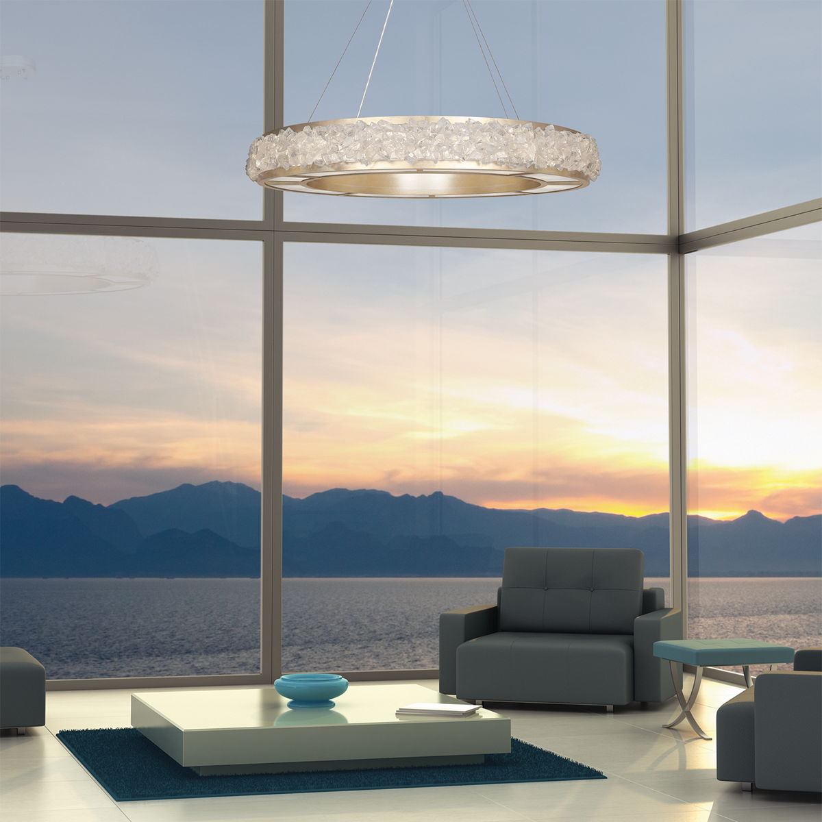 ARCTIC HALO 38" W Round Pendant