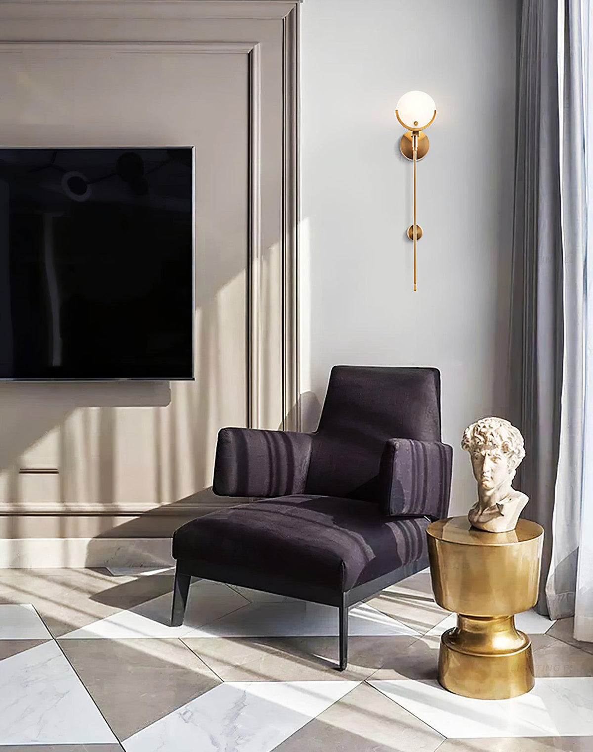 Ava Brass Wall Lamp