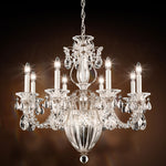 Bagatelle Chandelier, 11-Light, Antique Silver, Clear Heritage Crystal, 26.5"W (1248-48 13R6L)