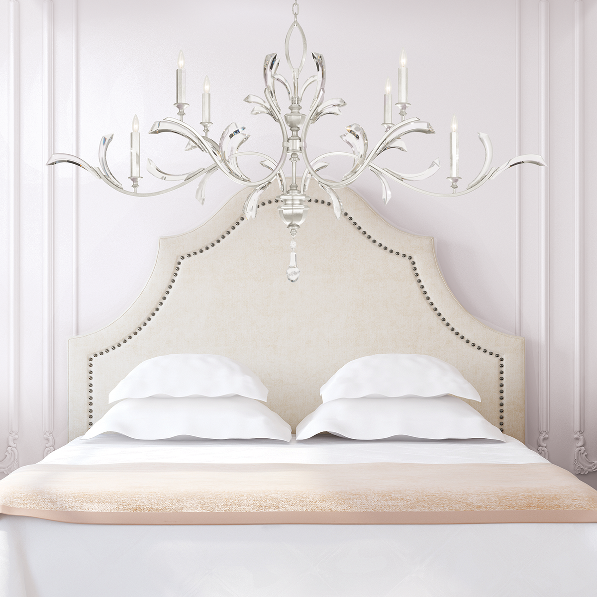 BEVELED ARCS 74" W Oblong Chandelier